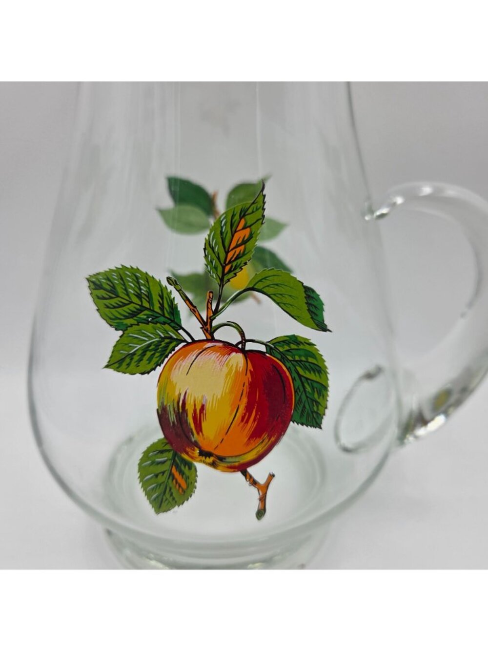 West Virginia Glass 4 Piece Set Fruit Pitcher and 3 Glass Set Gold Trim - Picture 5 of 11